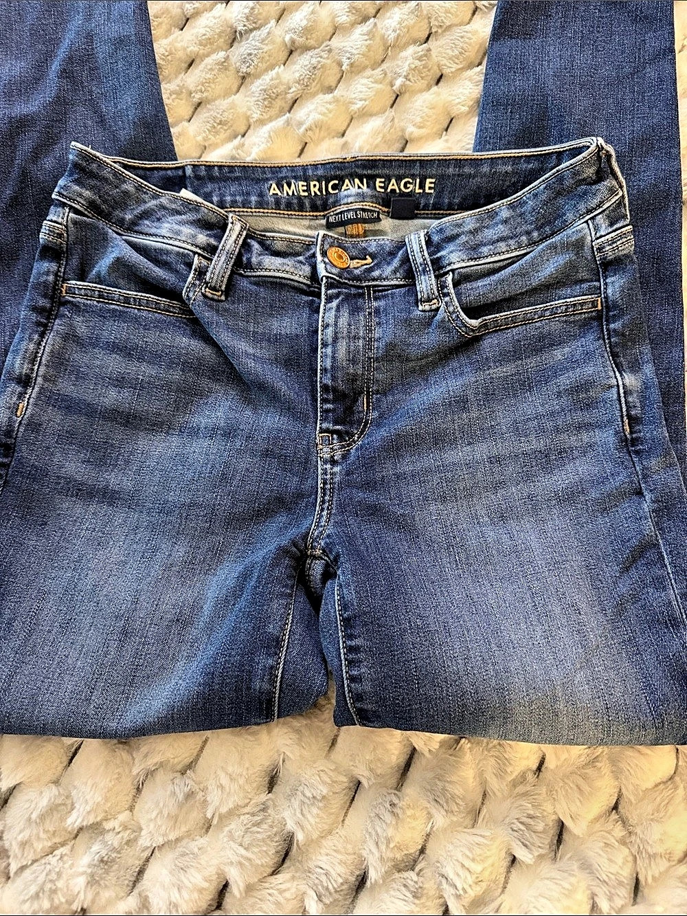 American Eagle AE Jegging Blue Skinny Jeans Waist 4